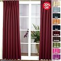 WINDOW TREATMENTS BO Solid Thermal Blackout Window Curtain