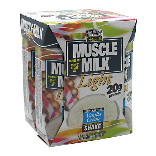 Muscle Milk Light Ready-to-Drink Nutritional Shake, Vanilla Cr&iquest;me, 8.25-Ounce Cartons Pack of 24