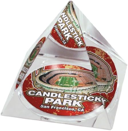 NFL San Francisco 49ers Candlestick Park in 2" Crystal Pyramid with Colored Windowed Gift Box