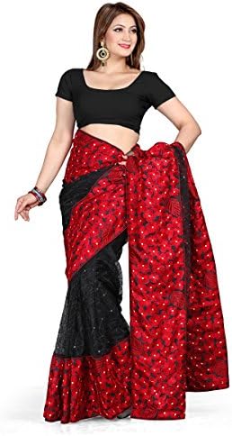 Maruti Fashion Women's Bollywood Designer Saree 6.30 Metres With Blouse Piece Black