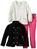 Calvin Klein Girls 2-6x Jacket With Long Sleeve Tee And Pant