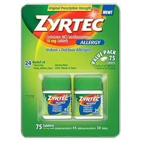 Zyrtec-Fast Acting Allergy Relief, 75 10mg Tablets