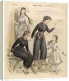 Box Canvas Print of SWIMWEAR 1860-1870 from Mary Evans