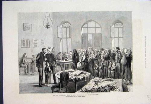 1876 WAR RELIEF MONEY CLOTHING BULGARIAN PEASANT SKETCH