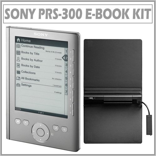 Sony PRS-300SC Digital Reader Pocket Edition in Silver With Sony Premium Protective Cover w/ Built-in Reading Light