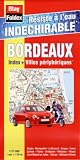 Carte routière : Bordeaux et villes périphériques (avec un index et résistant à l\'eau, indéchirable)