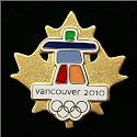 2010 Winter Olympics Gold Leaf Collectible Pin