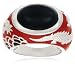 Sterling Silver Black Onyx Enamel Ring by David Sigal
