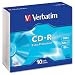Verbatim 43415 CD-R Slim Jewel Case (Pack of 10)