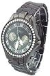 Geneva Elite Iced Out Black Prism Watch Model 2423 B/B1