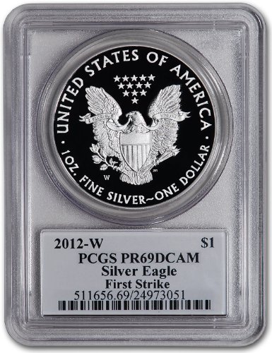 2012-W American Silver Eagle Proof - PCGS PR69 DCAM - First Strike - Mercanti-image