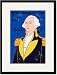 Black Framed/Matted Print 17x23, In Washington's Day