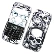 RIM BlackBerry Pearl 9100 (T-Mobile) Rubberized Snap-on Protector Hard Case Image Cover "Skullerific" Design