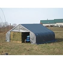 Hot Sale Large Peak Style Shelter with Grey Cover Size: 24' x 22' x 10'