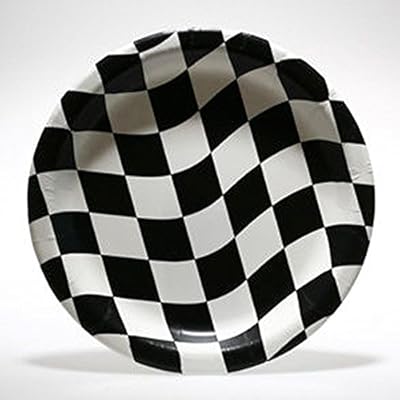 9" Checker Racing Plates