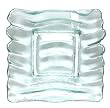 Clear Spanish Recycled Glass Small Square Dish 6" x 6" Set / 4
