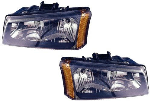 2003-2004 (03 04) Chevy Silverado Headlight Assembly - One Pair (Both Driver and Passenger Sides) - DOT Certified Chevrolet Headlights