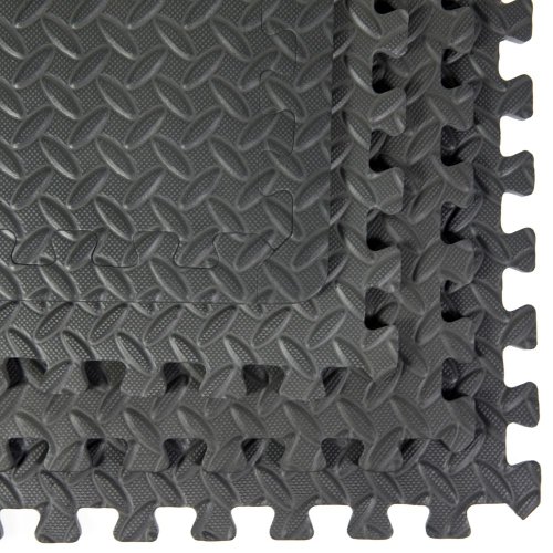 24pk Anti Fatigue Flooring Interlocking Mats Expandable Grey 20 5 x 0 5