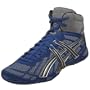 ASICS Men's Dan Gable Ultimate Wrestling Shoe,Blue/Black/Silver,14 D US