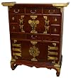 Asian Furniture & Decor - 32" Japanese Secret Drawer Scholars Chest Tansu Cabinet #VC364