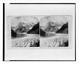 Historic Print (XL): A remnant of the Glacial period - huge Mer de Glace, and Grandes Jorasses, Alps