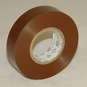 JVCC E-Tape Colored Electrical Tape: 3/4 in. x 22 yds. (Brown)