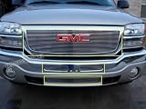 03 04 05 06 GMC Sierra 3pc Combo Upper+Air dam+Bumper Billet Grille Grill