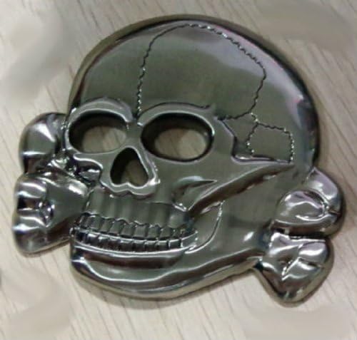 German Prussia Battle Skull Medal Car Badge Auto Motorcycle Biker Emblem Sticker