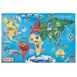World Map 33 pc Floor Jigsaw Puzzle by Melissa & Doug