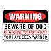 Beware of Dog Sign Large 10 x 7 inch 40 Mil Aluminum, for Indoor or Outdoor Use Made of Rust Free Aluminum-UV Printed Reflective-Easy to Mount Indoors & Outdoors