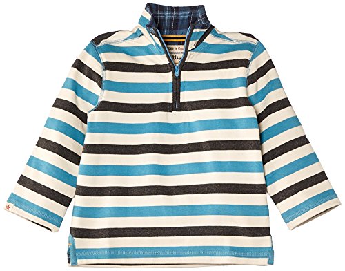 Hatley Little Boys' Mock Neck Sweater - Charcoal Melange Stripe