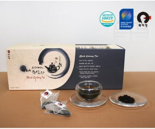 [DANURIM] Black Ginseng Tea total infusion 2g x 20 Tea Bags, 100% Korean 5 Year Black Ginseng, No Additives or Other Ingredients