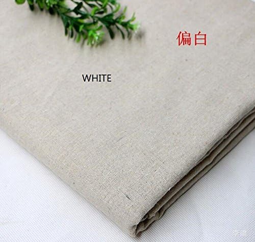 Solid Jute Burlap Hessian Fabric Sewing Quilting Bag Cloth Upholstery Craft (White)