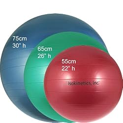 Isokinetics Inc. Brand Exercise Ball - Anti-Burst - 3 Sizes