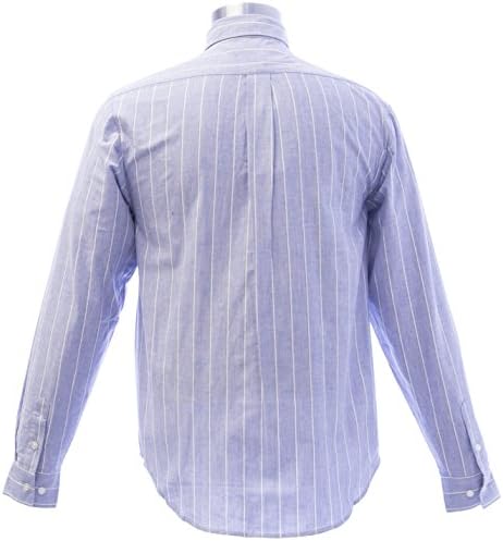 Durkl Men's Striped Oxford Button-up X-Large Blue