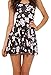 Pulcher Summer Pleated Knee-length Cherry Blossom Pattern Reversible Skater Dress