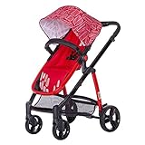 Dream On Me Mia Moda Marisa Three-in-One Stroller, Red