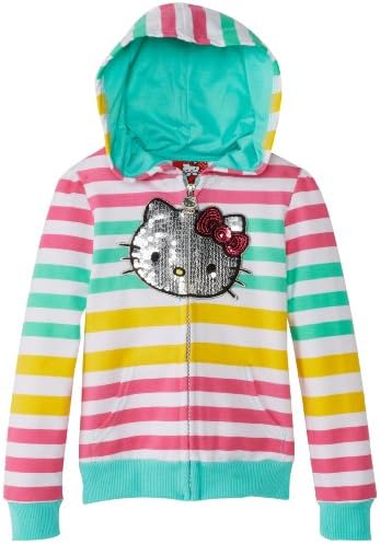 Hello Kitty Little Girls' Sequin Stripe Hoodie