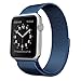 Apple Watch Band 42mm, HuanlongTM Milanese Magnetic Closure Clasp Bracelet Metal Watch Band, Milanese Loop Stainless Steel Mesh Replacement Wrist Band Strap for Apple Watch Sport Edition (42mm Blue)
