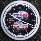Classic Car Wall Clock Ford Escort Mk1, Mexico, Rs2000