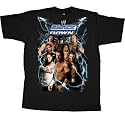 WWE World Wrestling Entertainment Smackdown Lightening Black T-shirt Tee