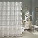 Lorraine Home Fashions Priscilla Shower Curtain, 70-Inch by 72-Inch, Ivory