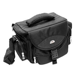 GTMax Black Large Digital SLR Camera and lens Carrying Pouch Nylon Bag Case with Strap... by GTMax