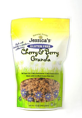 Jessica's Natural Foods, Gluten-Free Cherry & Berry Granola, 12-Ounce Bag - Not Available on Amazon During Summer - Visit www.JessicasNaturalFoods.com