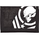 Metal Mulisha Pitch Black Men's Fashion Wallet w/ Free B&F Heart Sticker Bundle - Black / One Size