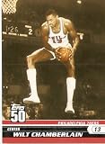 2007-08 (2008) Topps 50th Anniversary Limited Edition # 45 Wilt Chamberlain / Philadelphia 76ers / NBA Basketball Trading Cards in a Protective Screw Down Display Case