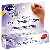 Dr Scholl's For Her Foot Repair Cream, Advanced, 0.5 Ounces (Pack of 4)