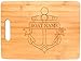 Customized Boating Gift Nautical Boat Name Anchor Personalized Big Rectangle Bamboo Cutting Board