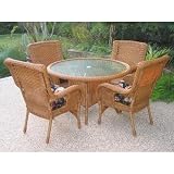 Cordoba Outdoor Wicker / Aluminum Patio Game Set Finish: White