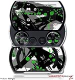 PSPgo Skin and Screen Protector Kit - Abstract 02 Green fits Sony PSP go